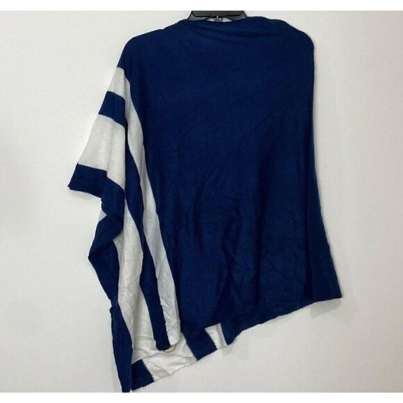 GEORGIA TECH - OSFA - NAVY Diagonal Women's Poncho Zoozatz - Picture 2 of 3